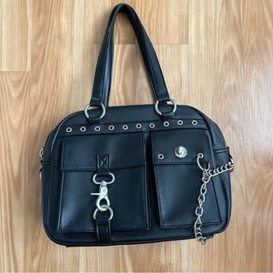 Current Mood Faux Leather Black Shoulder Bag